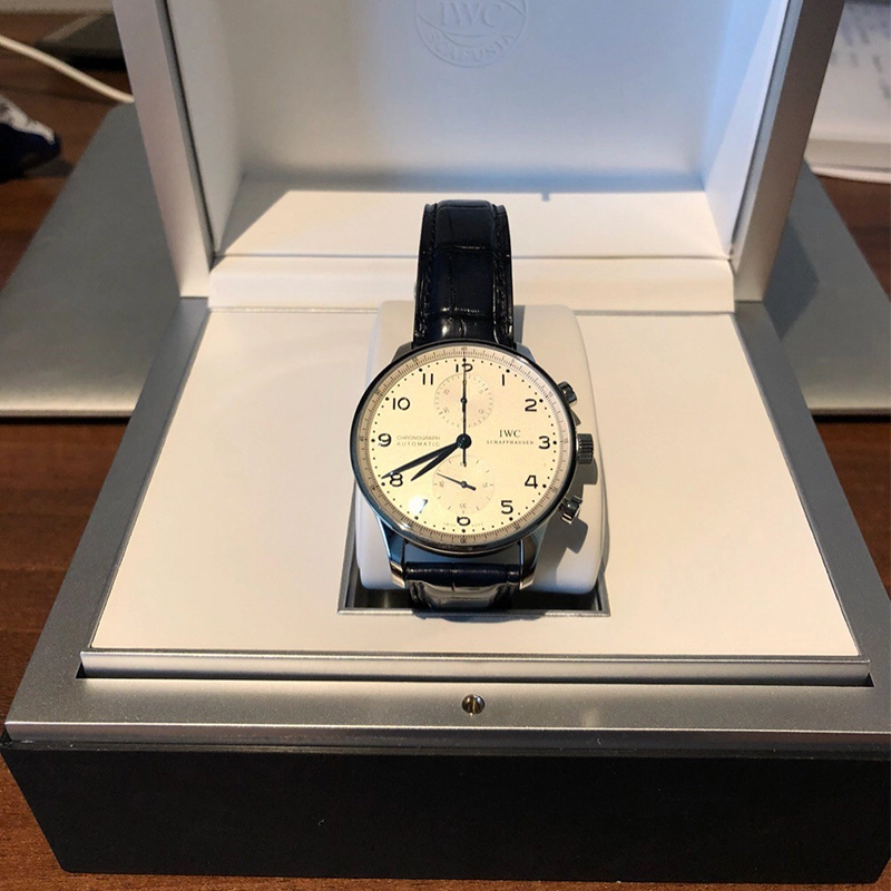 0d74bb2eb3a0be785b77d27e0d3621b5 IWC Portuguese series IW371446 watch (Portuguese blue needle) - Image 5