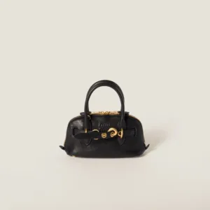 Mini Handbag in Aventure Nappa Leather Black