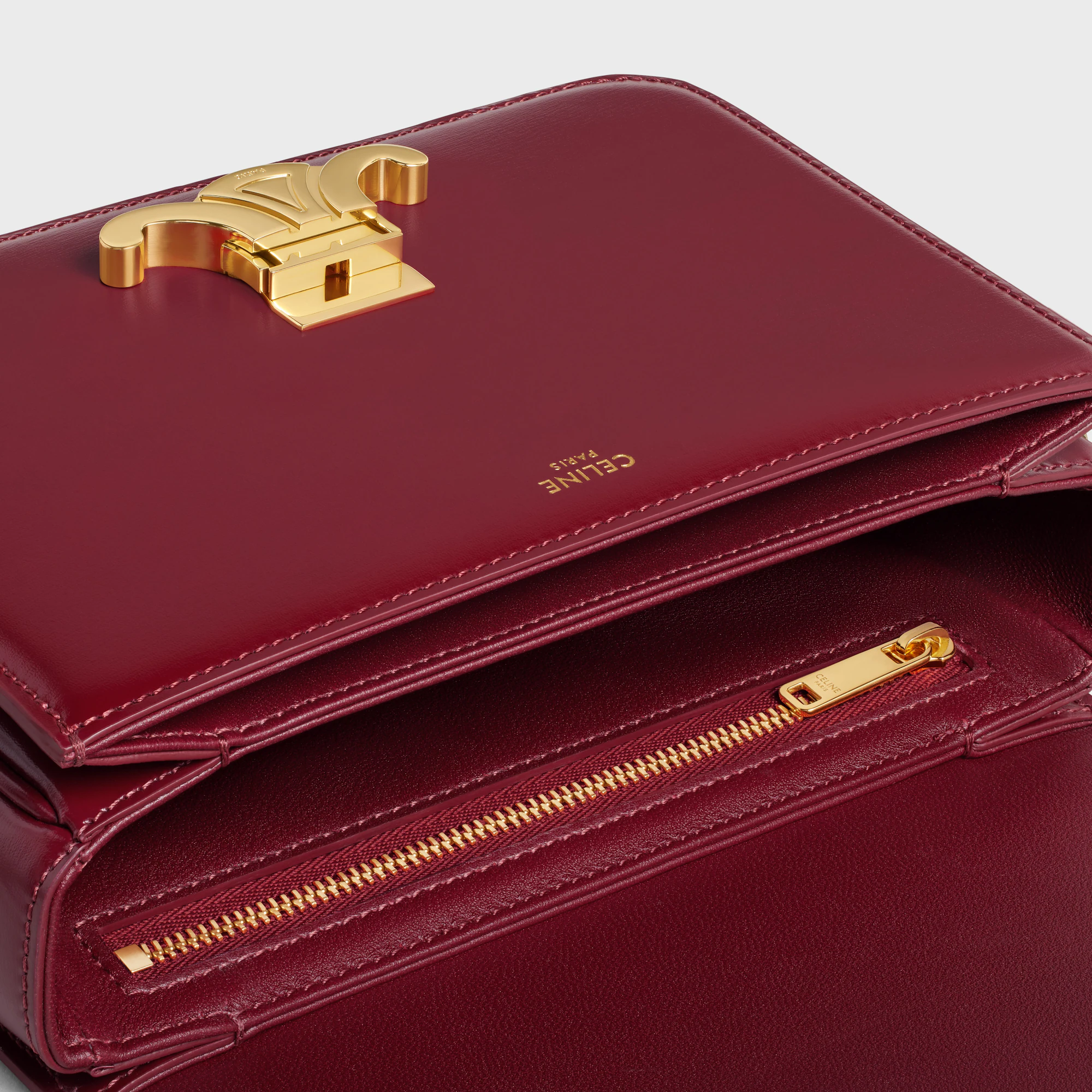 28eee298a2eb95785acbe2a07b8f0556 TEEN TRIOMPHE BAG IN SHINY CALFSKIN