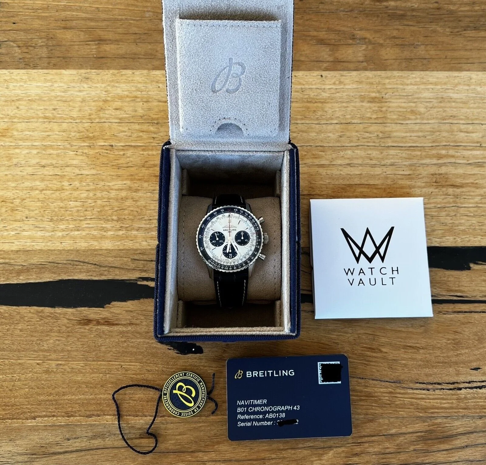 2be2970c2af612f6e97f7d42ea4532a1 Breitling Navitimer B01 Chronograph Ice Blue Dial 43 AB0138241C1P1 - Image 4