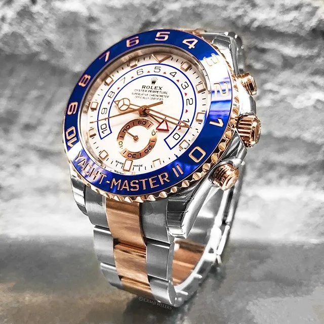 329cdf2c7e179f1031165d61481d3786 Rolex YACHT-MASTER II--(Rose Gold Strap) 116681-78211 - Image 2