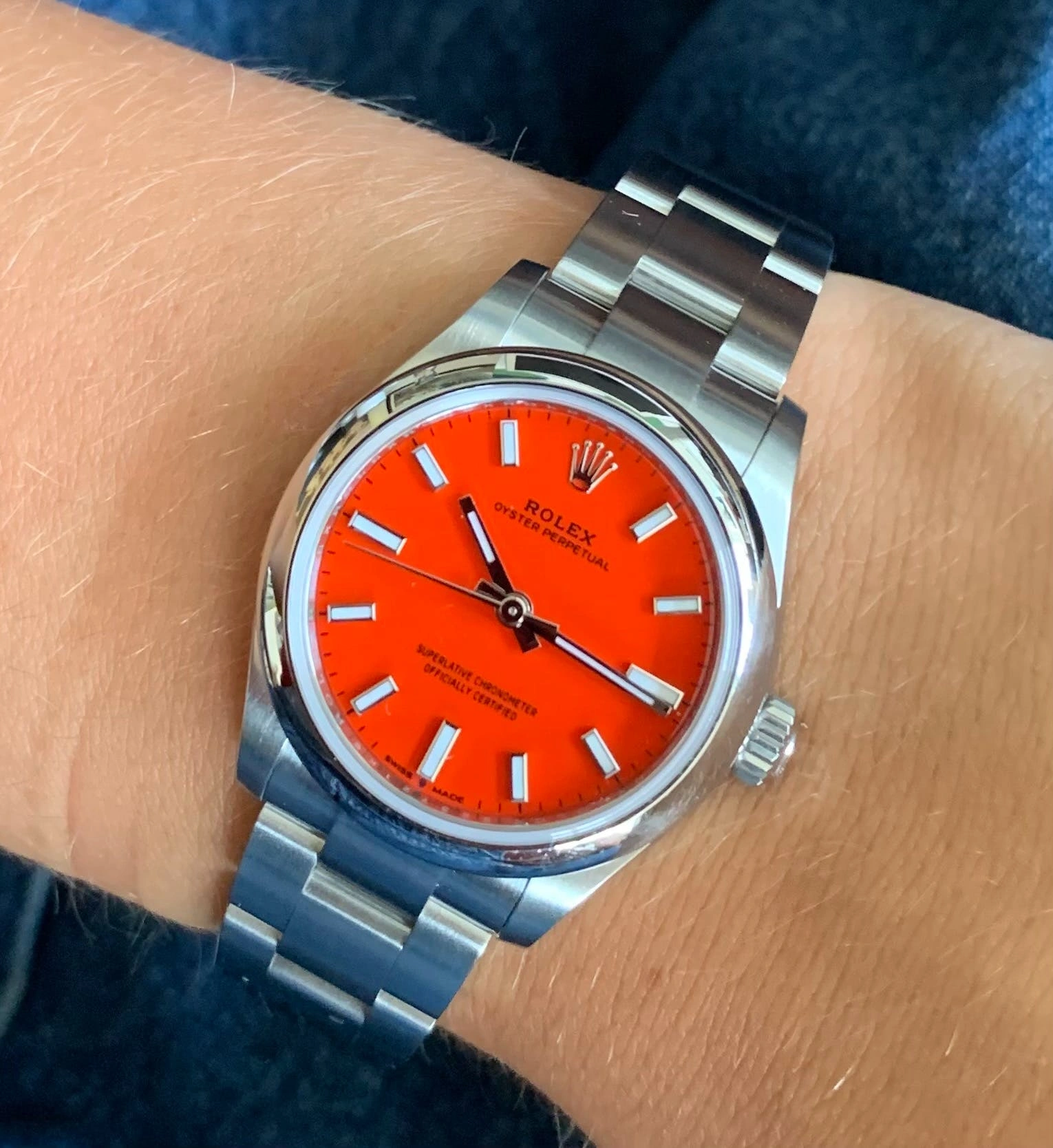 36af74e035ed73fbd3da62b71156682a OYSTER PERPETUAL 124300 Series(orange) - Image 6
