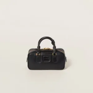 Arcadie Leather Small Handbag Black