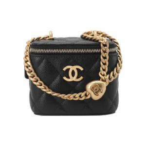 CHANEL 23P LIPSTICK BOX WITH CHAIN BLACK