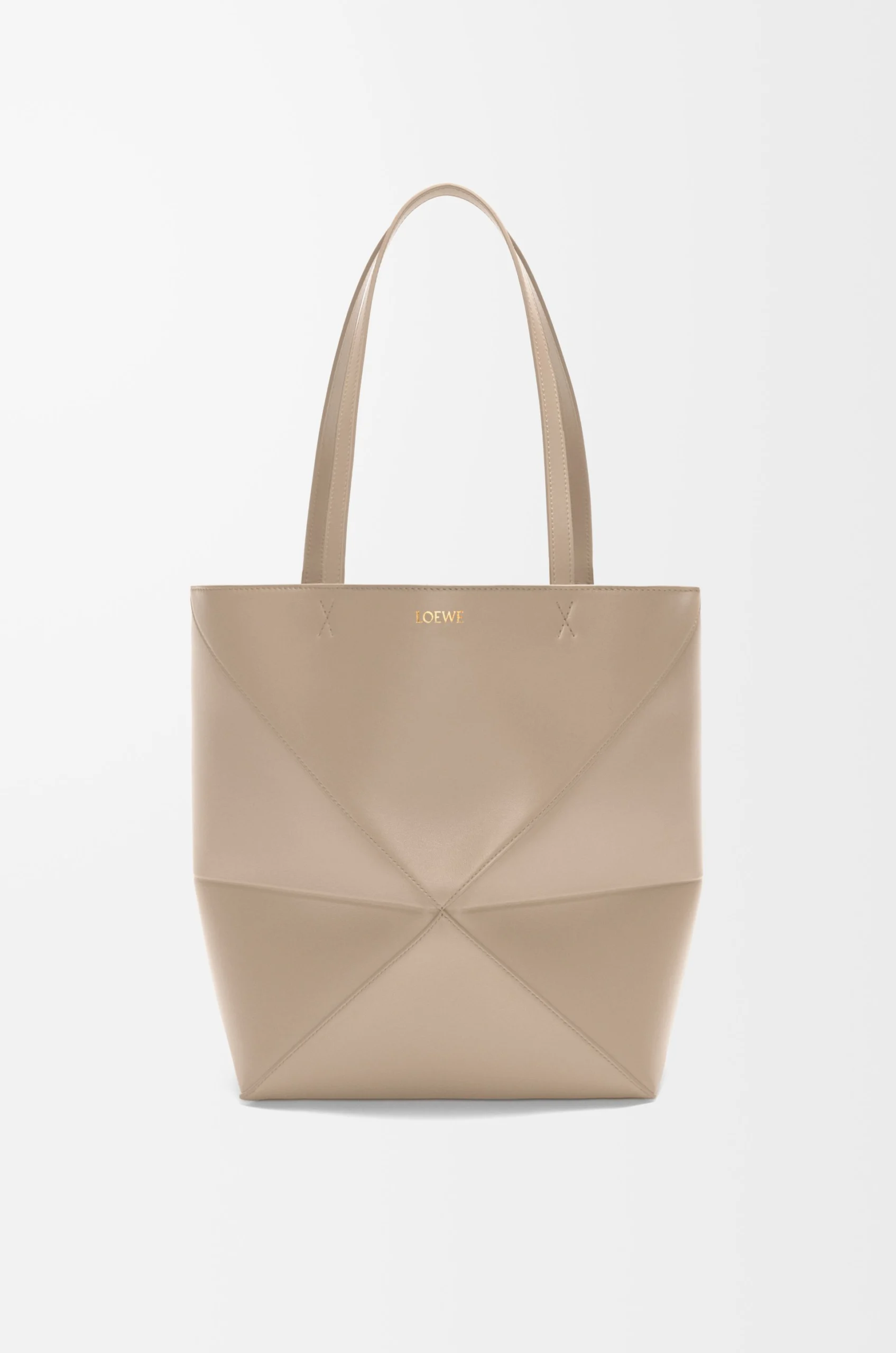 70abcc1500087ecca2033a5b0138748f Medium Puzzle Fold tote in shiny calfskin