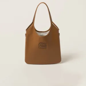 IVY Leather Handbag Cognac color