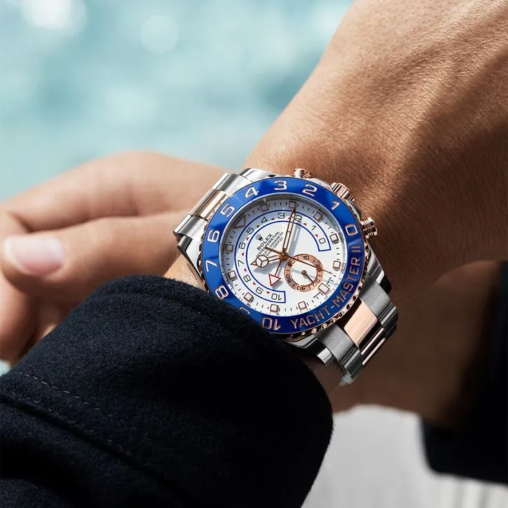 85c4ea4280c21b279053dafe3c4c33ac Rolex YACHT-MASTER II--(Rose Gold Strap) 116681-78211 - Image 7