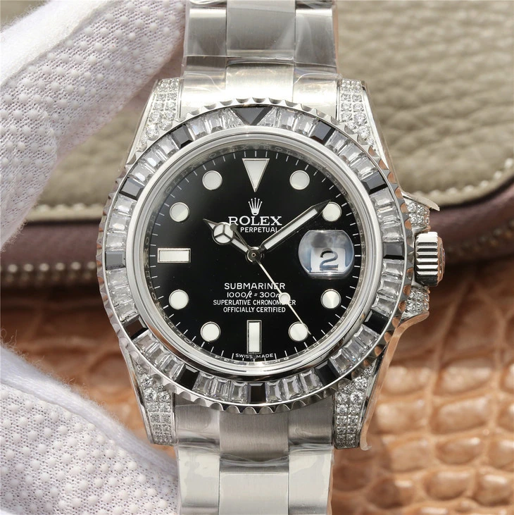 a520db297768ac0ca8a931b61f15df5d SUBMARINER SILVER BLACK DIAMOND 40MM 116759 SANR-74769Bril - Image 2
