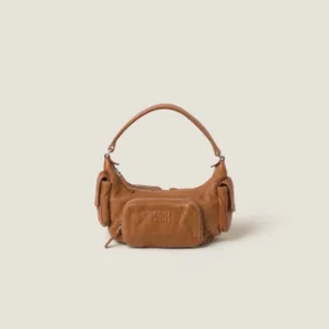 Pocket Nappa Leather Pouch caramel color