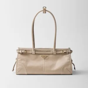 Prada Bonnie Medium Leather Handbag Lilac