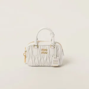 Arcadie Matelassé Soft Lamb Leather Handbag White