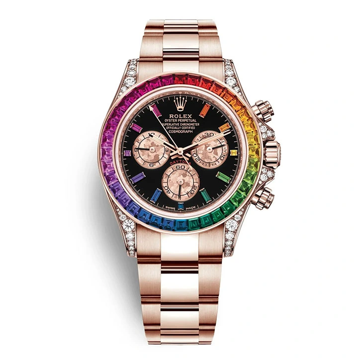 f480943c728f2e7ef673883e72c80865 Rolex 116595 RBOW Cosmograph Daytona Rainbow 18k Rose Gold