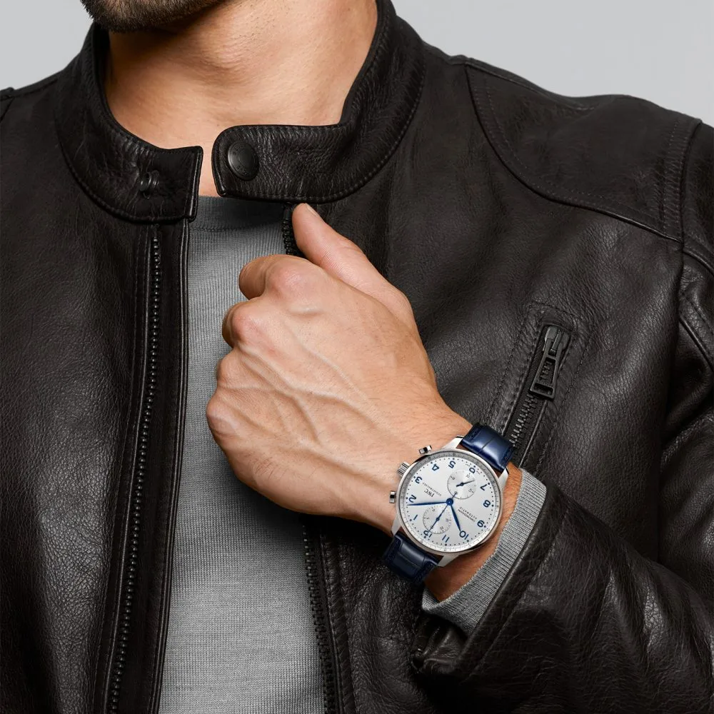 fb0be96f6b38946cc6dabc054d3383d3 IWC Portuguese series IW371446 watch (Portuguese blue needle) - Image 12