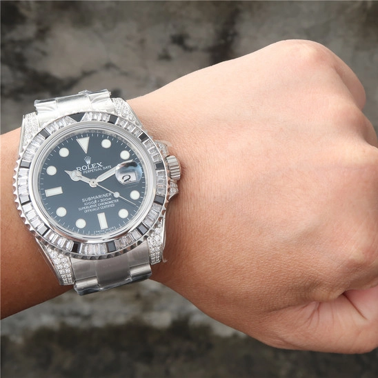 fe4d7297213c5fd2f4db3de784fb8843 SUBMARINER SILVER BLACK DIAMOND 40MM 116759 SANR-74769Bril - Image 10